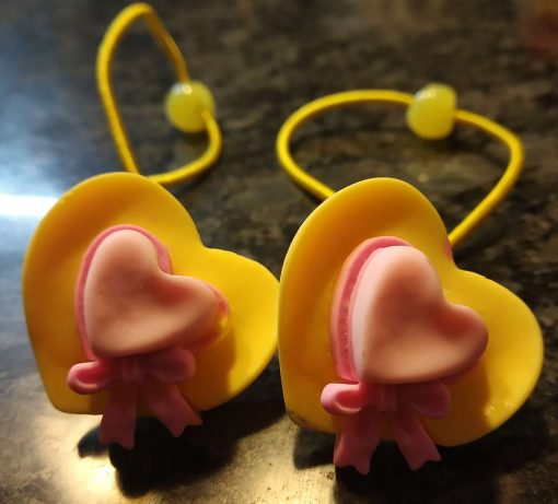 Trendilook Heart Cap Flower Rubberband for Kids