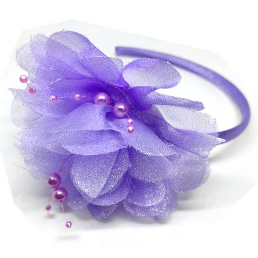 Trendilook Purple Stylish Kids Lace Hairband for Party