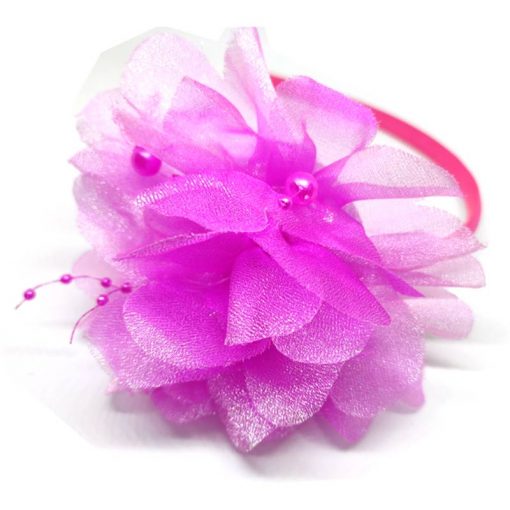 Trendilook Pink Stylish Kids Lace Hairband for Party