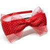 Trendilook Red Bow Ribbon and Net Hairband