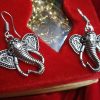 Trendilook German Silver Ganesha Drop Earring