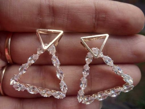 Trendilook AD Gold Plated geometric Earring