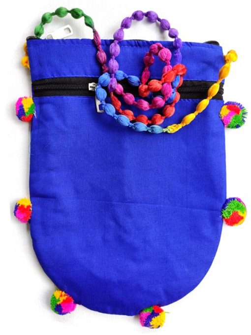 Trendilook Handmade Blue Circle Big Sling Bag for Ladies and Girls