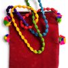 Trendilook Handmade Red Flower Small Sling Bag for Ladies and Girls