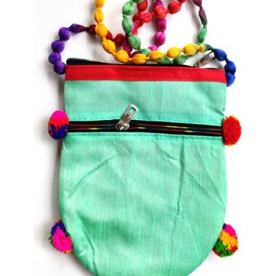 Trendilook Handmade Green Dandiya Sling Bag for Ladies and Girls