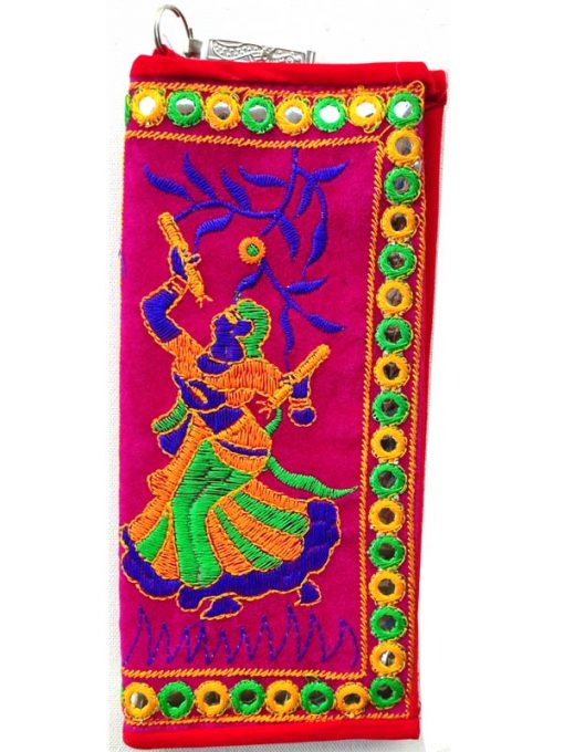 Trendilook Handmade Valvet Resham Dandiya Hand Wallet for Ladies and Girls