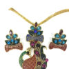 Trendilook Party Wear Meenakari Mayur Multi Color Necklace Set