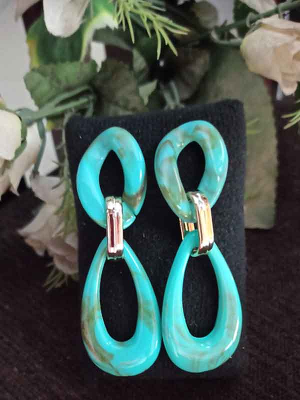 Trendilook Party Wear Blue Designer Drop Earring