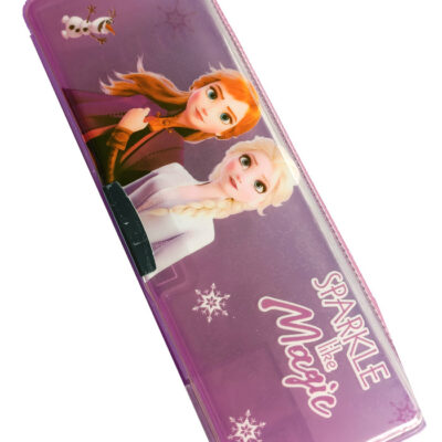 Trendilook Frozen Magnetic Dual Side Violet Glitter Water Cover Pencil Box